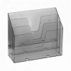 Organizador Triplo Office Cristal FumÊ Organizador Triplo Office Cristal FumÊ