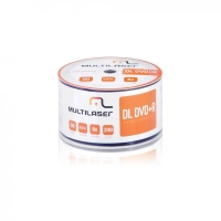 Dvd+r Multilaser 8.5 Dual Layer Imprimvel Pac C/ 50 Un Dv047