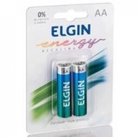 Pilha Alcalina Aa Elgin Cartela com 2 Unidades Lr6