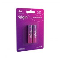 Pilha Recarreg�vel Aa Elgin Cartela C/ 2 Unidades 2500mah