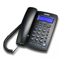 Telefone Elgin com Fio C/ Identificador e Viva Voz Preto Tcf3000