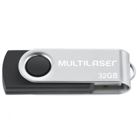 Pen Drive 32gb Multilaser Pd589 Preto Prata