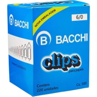 Clipes para Pap�is Bacchi 6/0 500gr