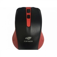 Mouse Wireless C3tech Preto/Vermelho M-w20rd