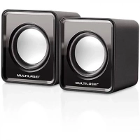 Caixa de Som Multilaser 2 Canais Mini Sp144 3w Rms Preto