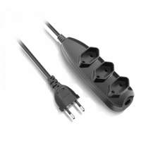 Extens�o 5m Cabo Pp 3 Tomadas Preto Elgin