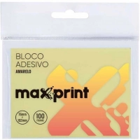 Bloco Adesivo Maxprint Amarelo Pastel 76mm X 102mm 100 Folhas