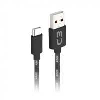 Cabo Usb Tipo C 1m 2a Cb-c11gbk Preto/Cinza C3tech