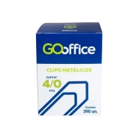 Clips 4/0 Go Office Galvanizado Fio 1,20mm Trad. Cx 390un