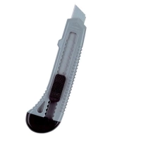 Estilete Plastico Go Office 18mm Lamina Larga Cinza