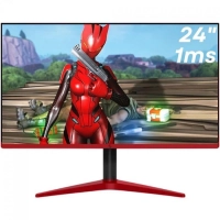 Monitor Led 3green Famer 24p 75hz 1ms Hdmi Vga Vesa M2403g-led Preto/Vermelho Bivolt