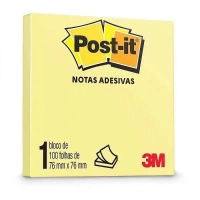 Bloco Adesivo Post-it 3m 76x76mm Amarelo