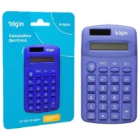 Calculadora 8 Dig Bolso Azul Dig Solar Cb1485a