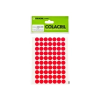 Etiqueta Multiuso Colacril 6021vm Vermelha 13mm com 420un