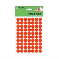 Etiqueta Multiuso Colacril 6021vf Vermelho Fluorescente 13mm com 420un