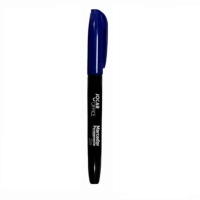 Marcador Permanente Ponta Chanfrada Azul Slim Jocar Office