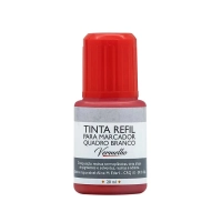 Tinta para Marcador de Quadro Branco Brw Vermelha 20ml