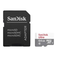 Cartao de Memoria Sandisk Ultra 64gb Micro Sd Sdxc Uhs-i Classe 10 C/ Adaptador - Sdsqunr-064g-gn3ma