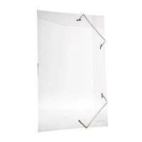 Pasta Aba e Elastico Go Office Oficio Sem Lombo 335mmx235mm Cristal