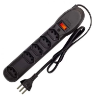 Filtro 5 Tomadas Espacadas Bivolt Flowpack Preto