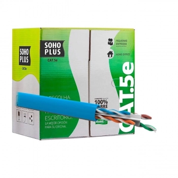 Cabo Utp 5e Sohoplus 4 Pares Cx C/ 305m Azul Furukawa