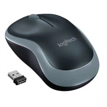 Mouse Wireless Logitech Mini Rc/Nano M185 Preto com Cinza