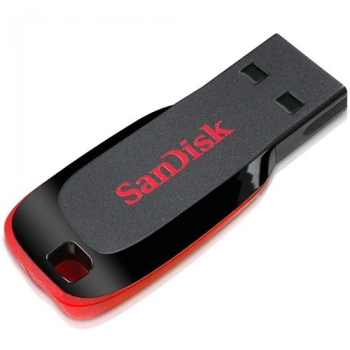 Pen Drive 32gb Sandisk Cruzer Blade Sdcz50 Preta/Vermelha Sdcz50-032g-b35