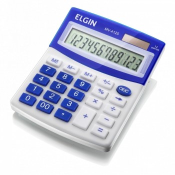 Calculadora de Mesa Elgin 12 Dgitos Mv4125 Azul
