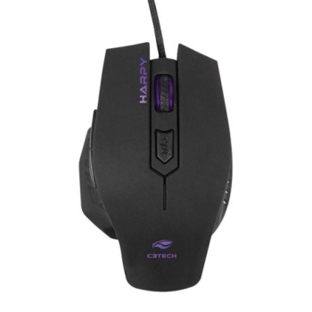 Mouse Usb C3tech Gamer Harpy Mg-100bk Preto