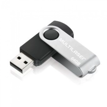 Pen Drive 64gb Multilaser Twist Pd590 Preto