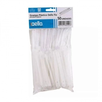 Grampo Pl�stico Dello Macho-f�mea Pacote com 50 Unidades Branco