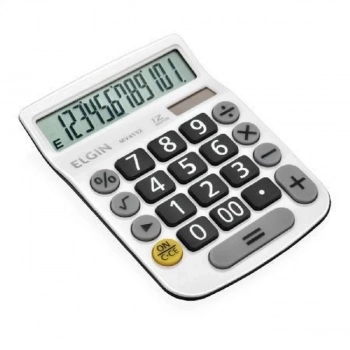 Calculadora de Mesa Elgin 12 Dig Mv-4132 Calc.mesa Visor . Branca
