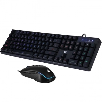 Teclado e Mouse Hp Usb Gamer Km200 Preto