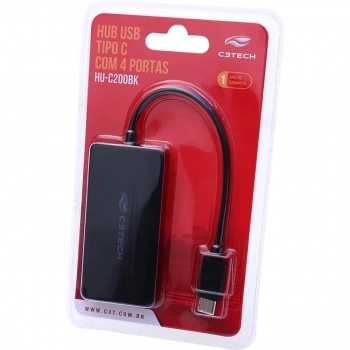 Hub Usb 4 Portas Flex�vel C3tech 2.0 Hu-c200bk