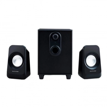 Caixa de Som Multilaser 20w Bivolt Graves Preto Sp377
