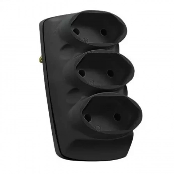 Multiplicador de Tomada Preto 2p3t 10a Techna