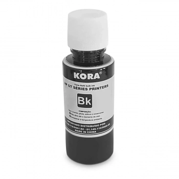 Tinta Kora Refil Bulk Hp Gt Serie Bk 90ml Preto