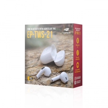 Fone de Ouvido Ep-tws-21wh Bluetooth 5.1 C3tech