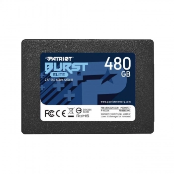 Ssd Patriot Burst Elite 480gb Sata3 2,5 7mm Leitura 450mb/S Gravacao 320mb/S - Pbe480gs25ssdr