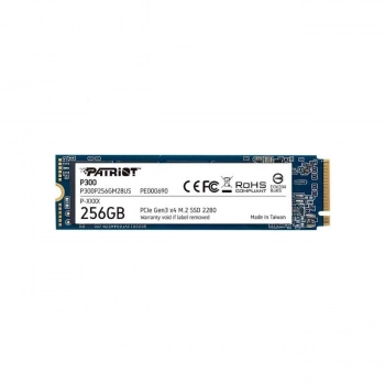 Ssd Patriot P300 256gb M.2 2280 Nvme Pcie Gen 3 X4 Leitura 1700mb/S Gravacao 1100mb/S - P300p256gm28