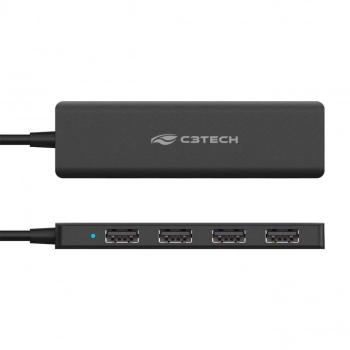 Hub Usb 2.0 4 Portas Usb-usbc Hu-c230bk C3tech
