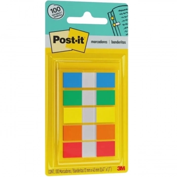 Marcador Adesivo Post-it 3m 11,9x43,2mm Flags 5 Cores
