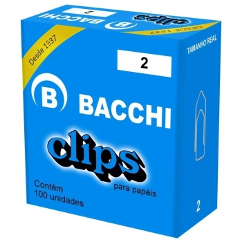 Clips N�2 Bacchi Galvanizado Cx 100un