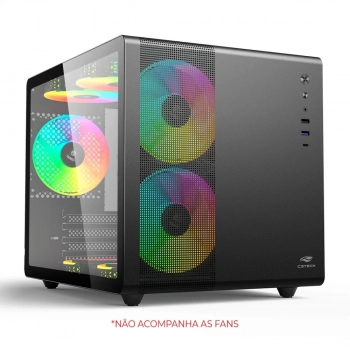 Gabinete Aquarius Mt-g710bk S/Fonte C3tech Preto