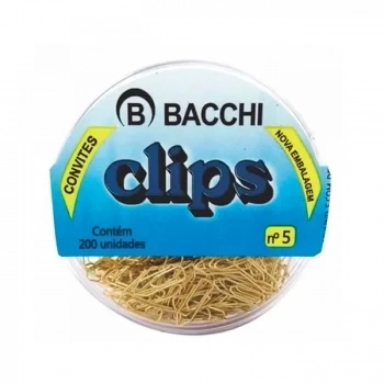 Clips 5/0 Bacchi Dourado Cx 200un