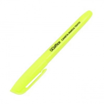 Caneta Marca Texto Go Office Amarela