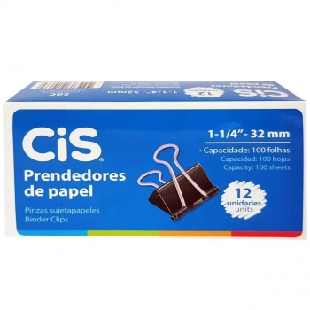 Prendedor de Papel Cis Grampomol 32mm C/12un