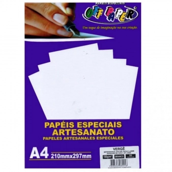 Papel Verge Off Paper A4 180g Branco Pct 50fls