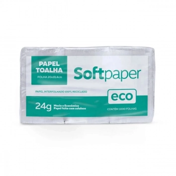 Papel Toalha Interf Softpaper Eco Fs 24g Cx 2.000un