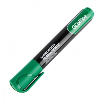 Marcador Permanente 5mm Recarregavel Verde Go Office